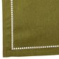 Saro 13" x 19" Laser-Cut Hemstitch Placemat in Green, , large