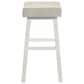 Armen Living Lenon Bar Height Stool in White, , large