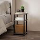 HOMLUX 3-Tier Turn-N-Tube End Table in French Oak Grey and Black (Set of 2), , large