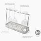 Joseph Joseph DrySmart Folding Wine Glass Drying Rack in Stone, , large