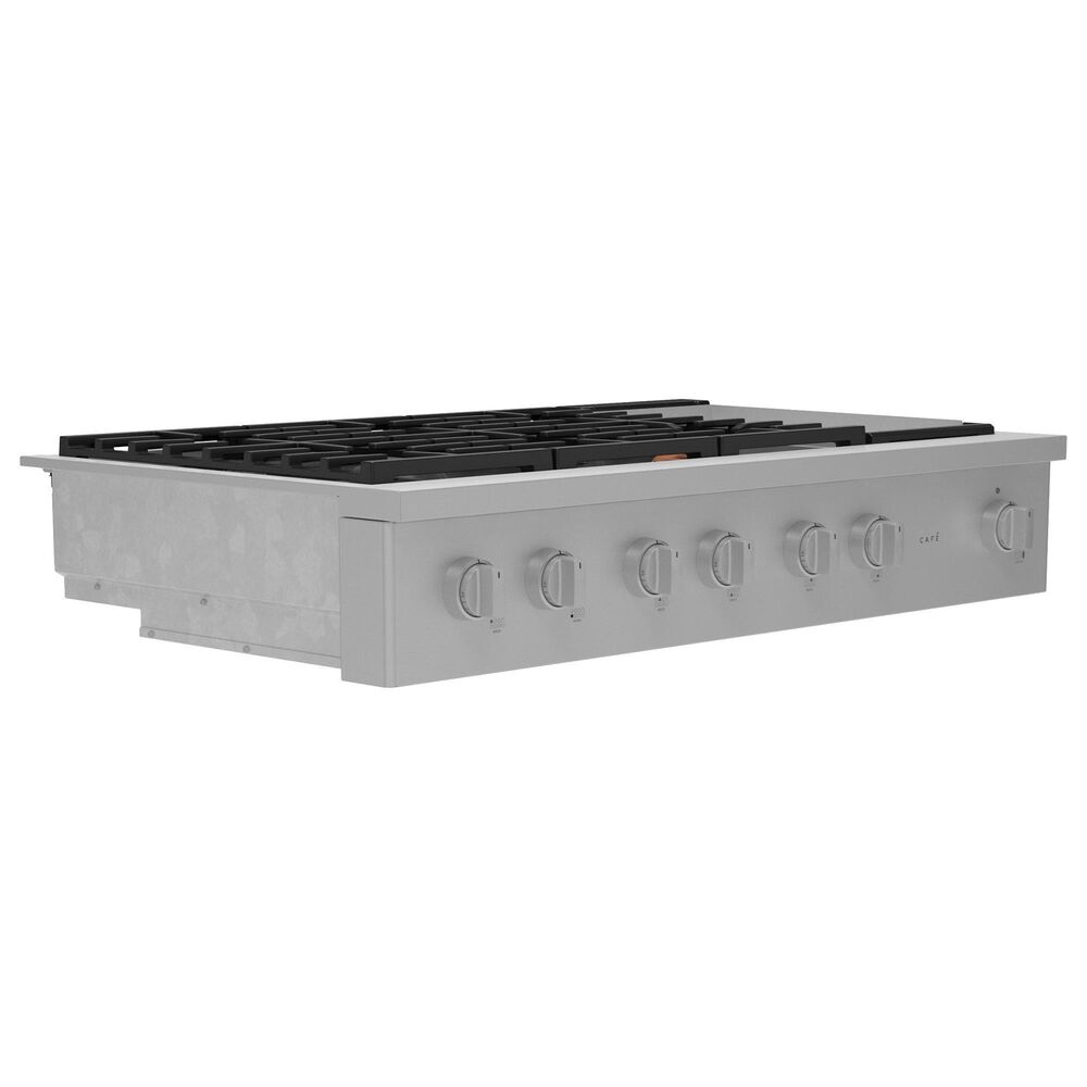 Cafe 48&quot; Natural Gas Rangetop with Integrated Griddle in Stainless Steel and Brushed Stainless, , large