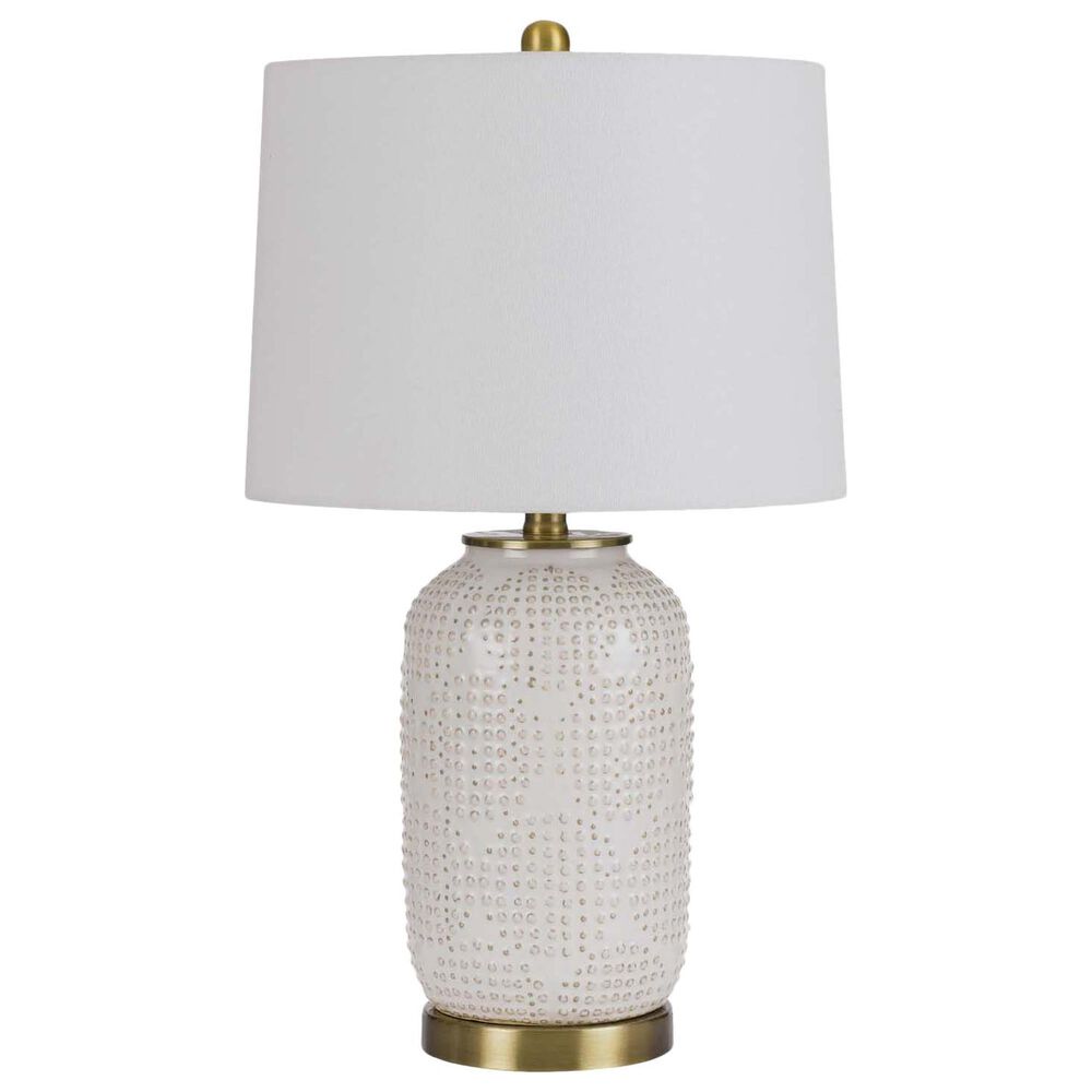 Cal Lighting Sedalia Table Lamp in Antique Brass and Ivory, , large