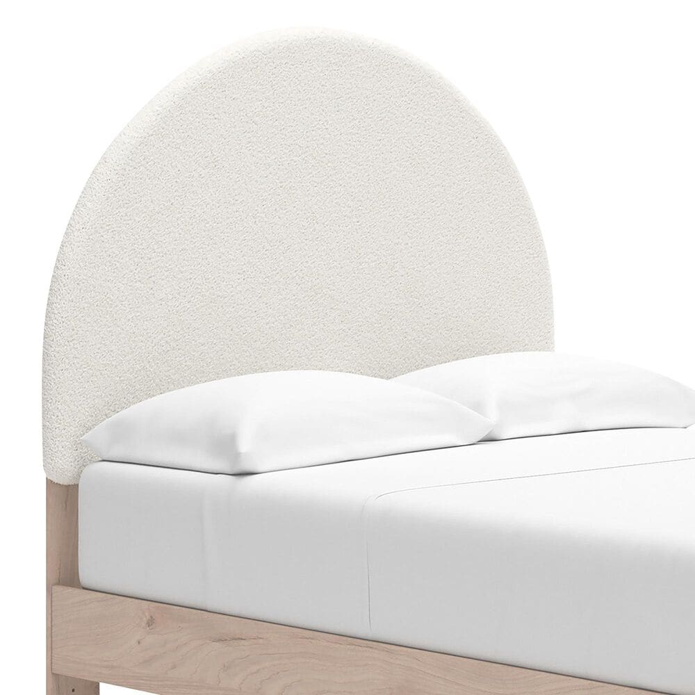 Ashley Arloster Full Upholstered Panel Bed in Tan/White, , large