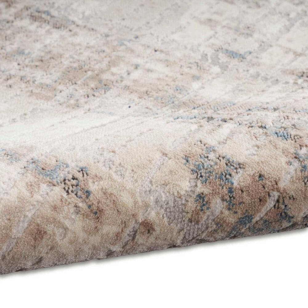 Nourison Infinity IFN02 4&#39; x 6&#39; Ivory, Grey and Blue Area Rug, , large