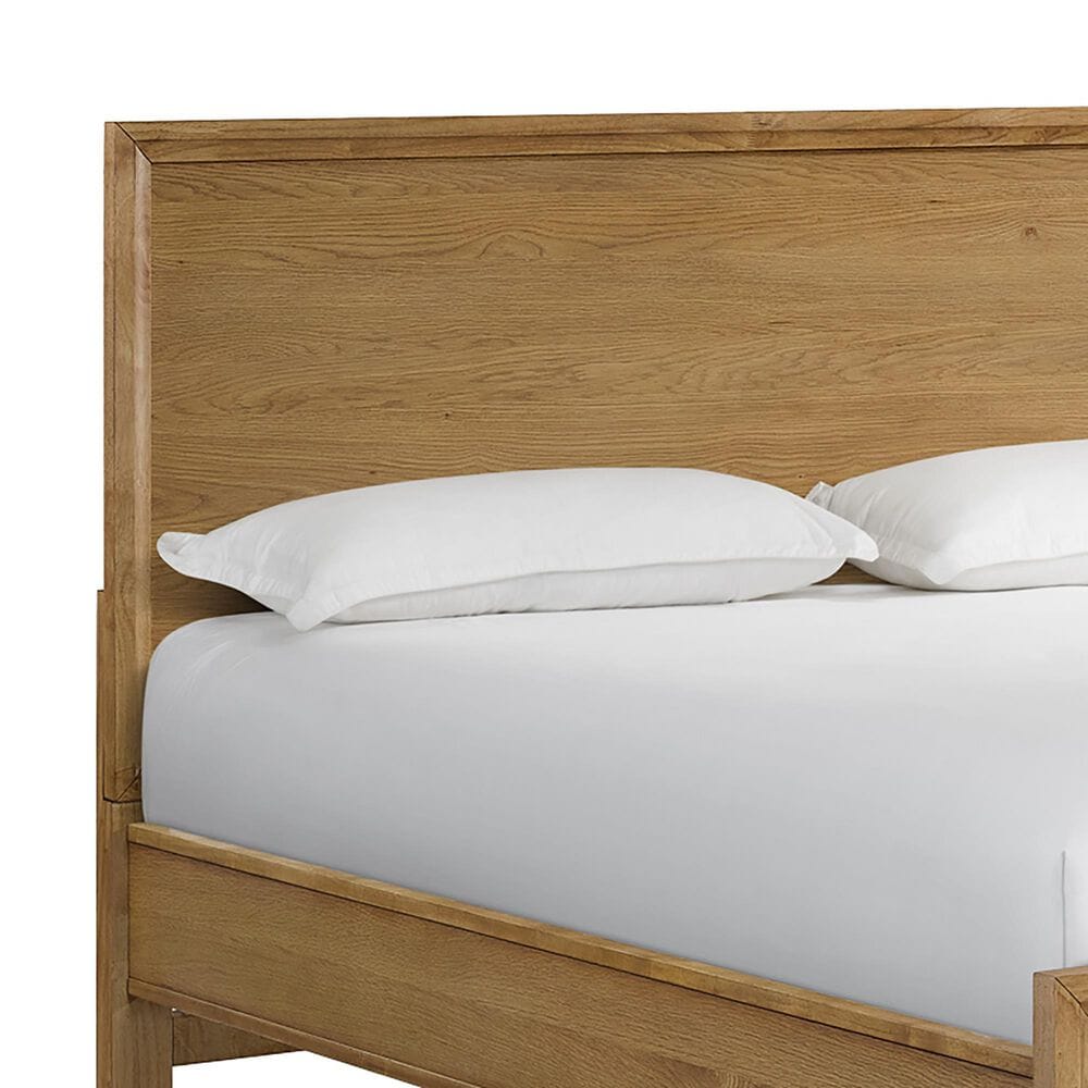 Hawthorne Furniture Newport Queen Panel Bed in Natural Oak and Matte Black, , large