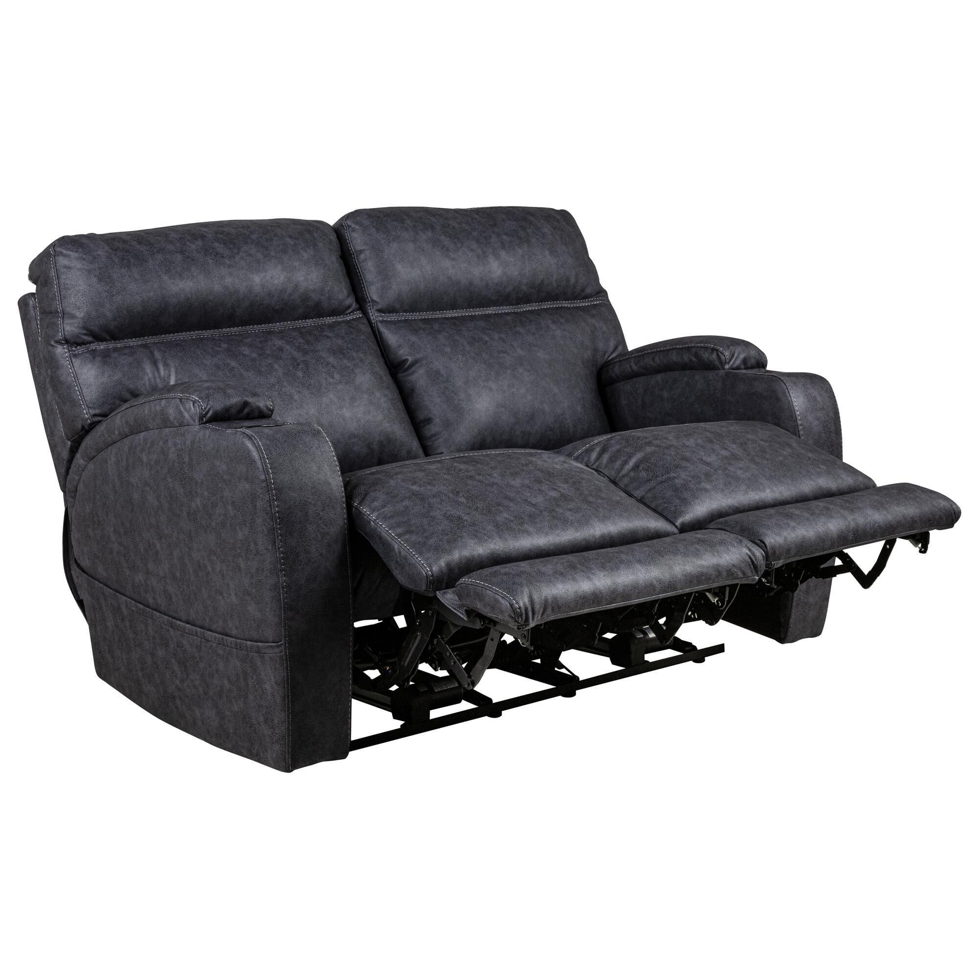 HomeStretch Jaguar Triple Power Loveseat in Graphite