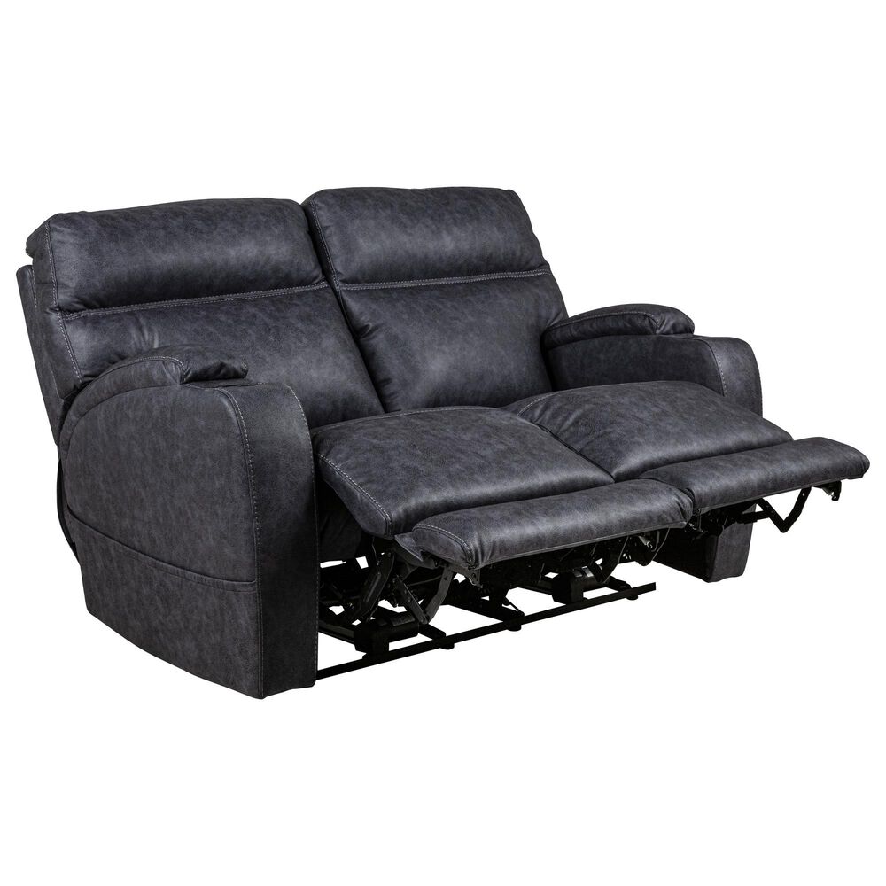 HomeStretch Jaguar Triple Power Loveseat in Graphite, , large