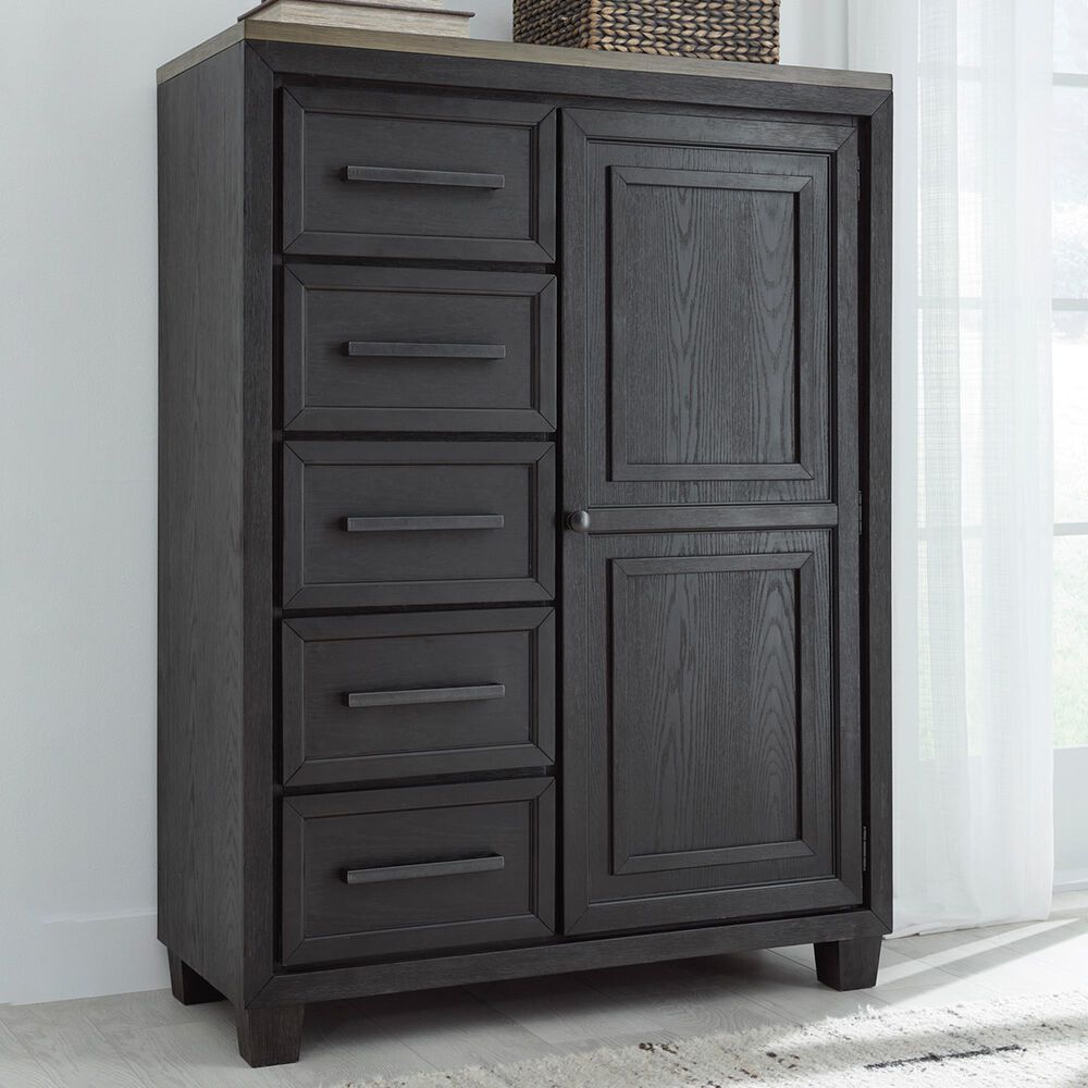 Millenium Foyland 5-Drawer Chest in Black and Brown, , large