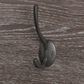 RiverRidge Home Afton 4-Hook Wall Shelf in Dark Weathered Woodgrain and Black, , large
