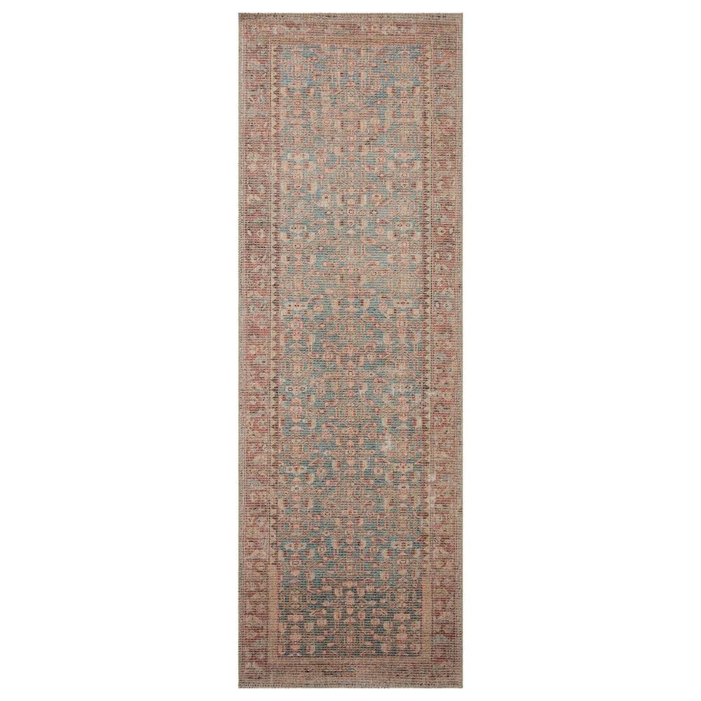 Angela Rose Aubrey 2"6" x 7"6" Blue and Terracotta Runner, , large