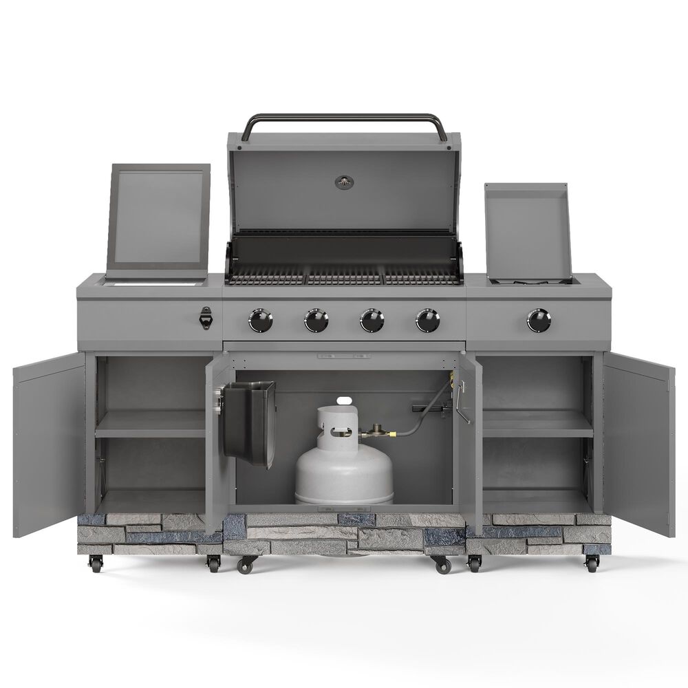 TYTUS Fresno 5-Burner LP/NG Convertible Grill in Gunmetal Gray and Shadow Stone, , large