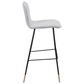 Zuo Modern Gironde Bar Stool in Light Gray and Black, , large