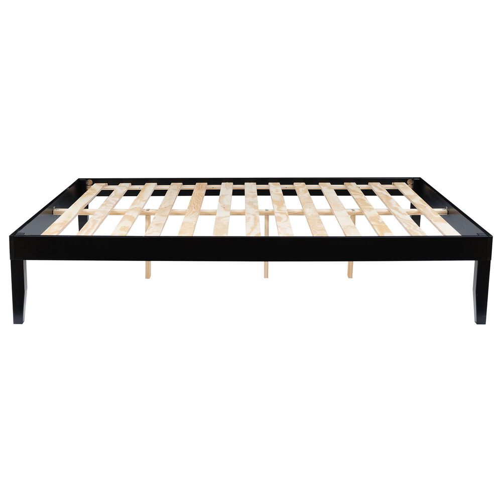 Linden Boulevard Polly Queen Platform Bed without Headboard in Black, , large