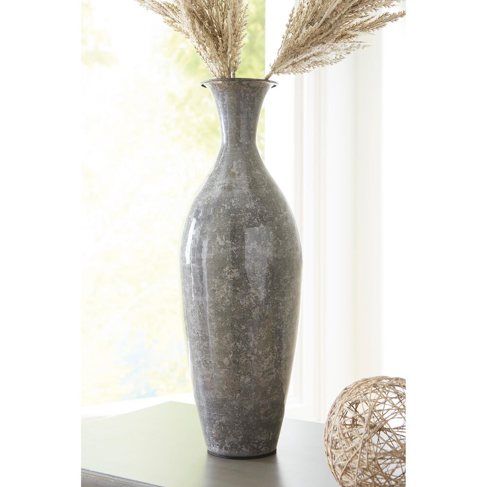 Ashley Brockwich 20&quot; Vase in Antique Gray, , large