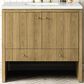 James Martin Vanities Hudson 36" Single Bathroom Vanity in Light Natural Oak with 3 cm Lime Delight Quartz Top and Rectangular Sink, , large