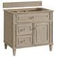 James Martin Vanities Lorelai 36" Single Vanity in Whitewashed Oak with 3 cm Charcoal Soapstone Quartz Top, , large