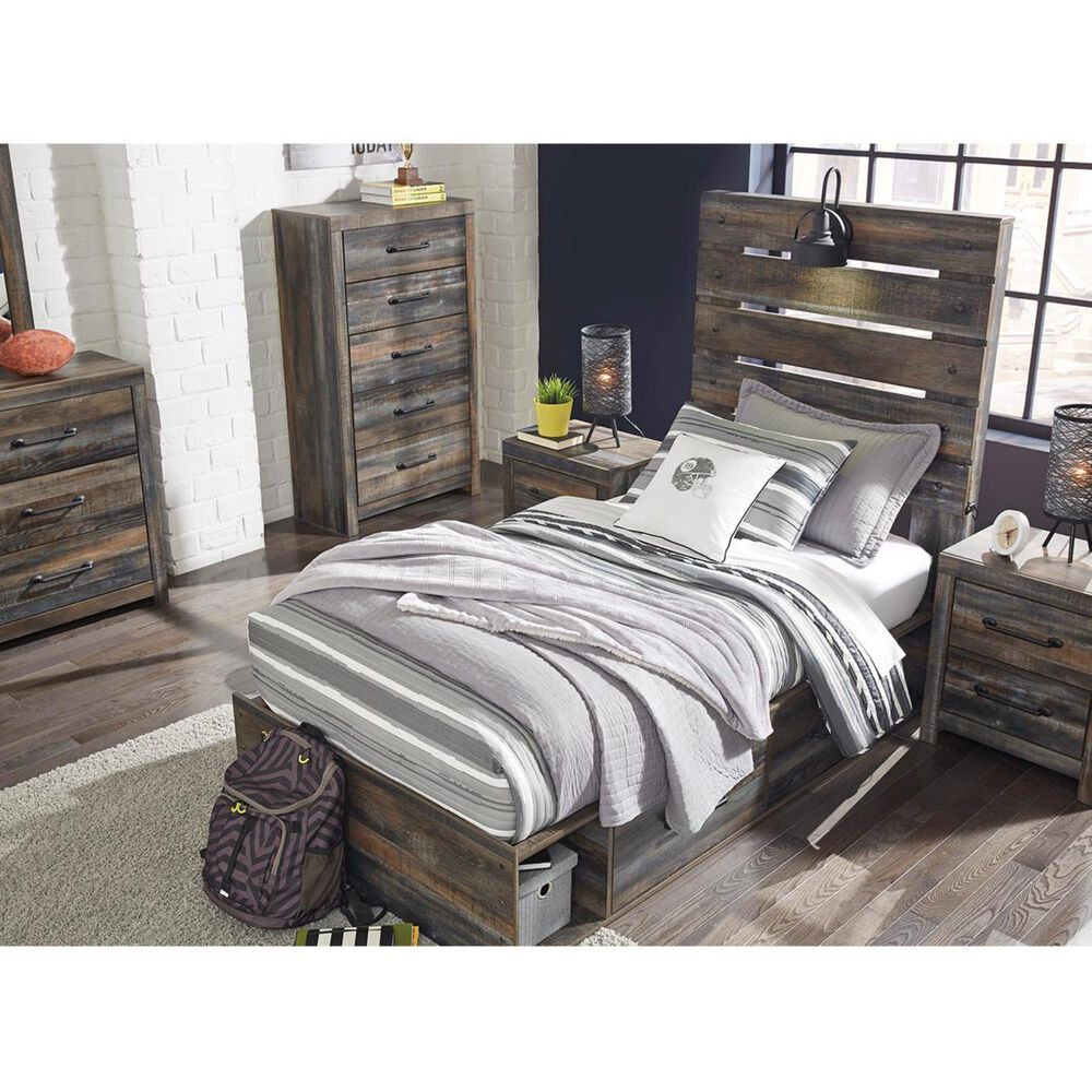 Ashley Drystan Twin-Full Under Bed Storage in Rustic Brown, , large
