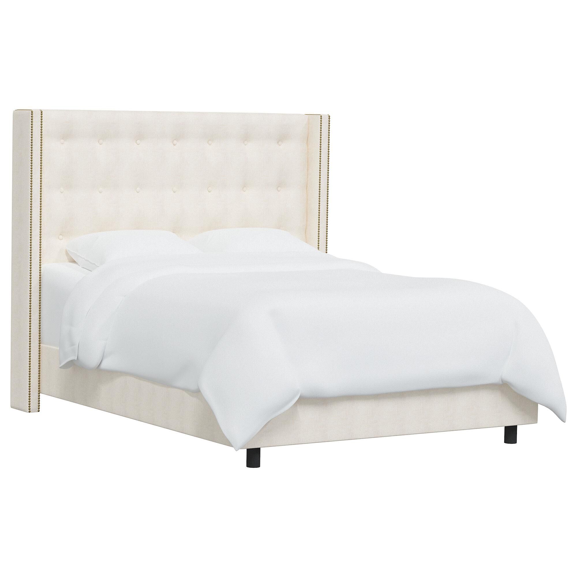 Skyline furniture wingback bed in zuma white new arrivals