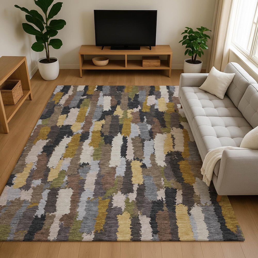 Dalyn Rug Company Kenner KN6 Black 5' x 7'6" Area Rug, , large
