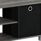 HOMLUX 31.5" Entertainment Center TV Stand with Bin Drawers in French Oak Grey and Black, , large