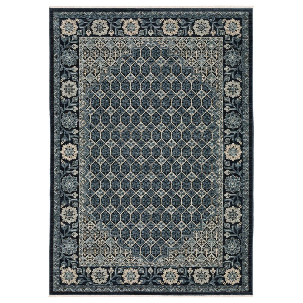 Oriental Weavers Capella Blue and Ivory 7&#39;10&quot; x 10&#39;10&quot; Area Rug, , large
