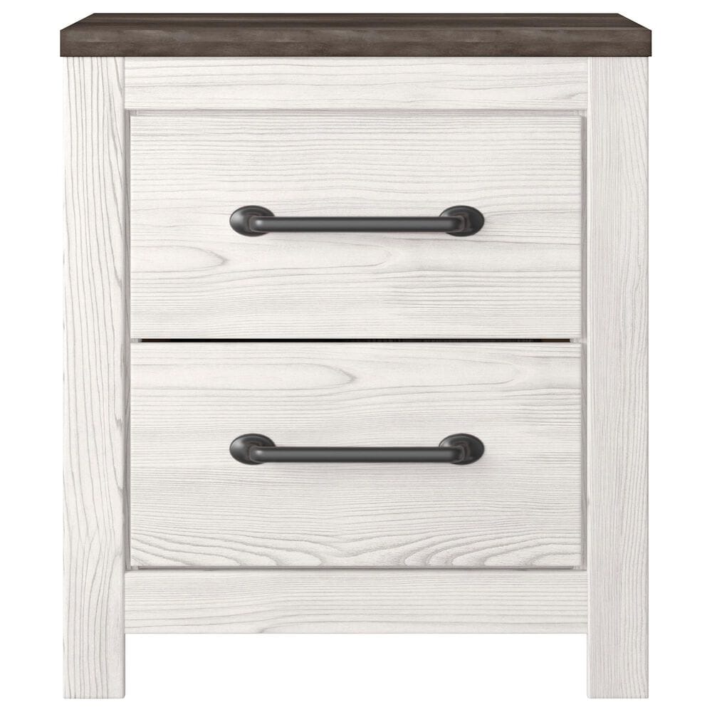 Ashley Gerridan 2 Drawers Nightstand in White and Gray, , large