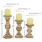 Maple and Jade 6", 8", 10" Decorative Candle Holder in Light Brown (Set of 3), , large