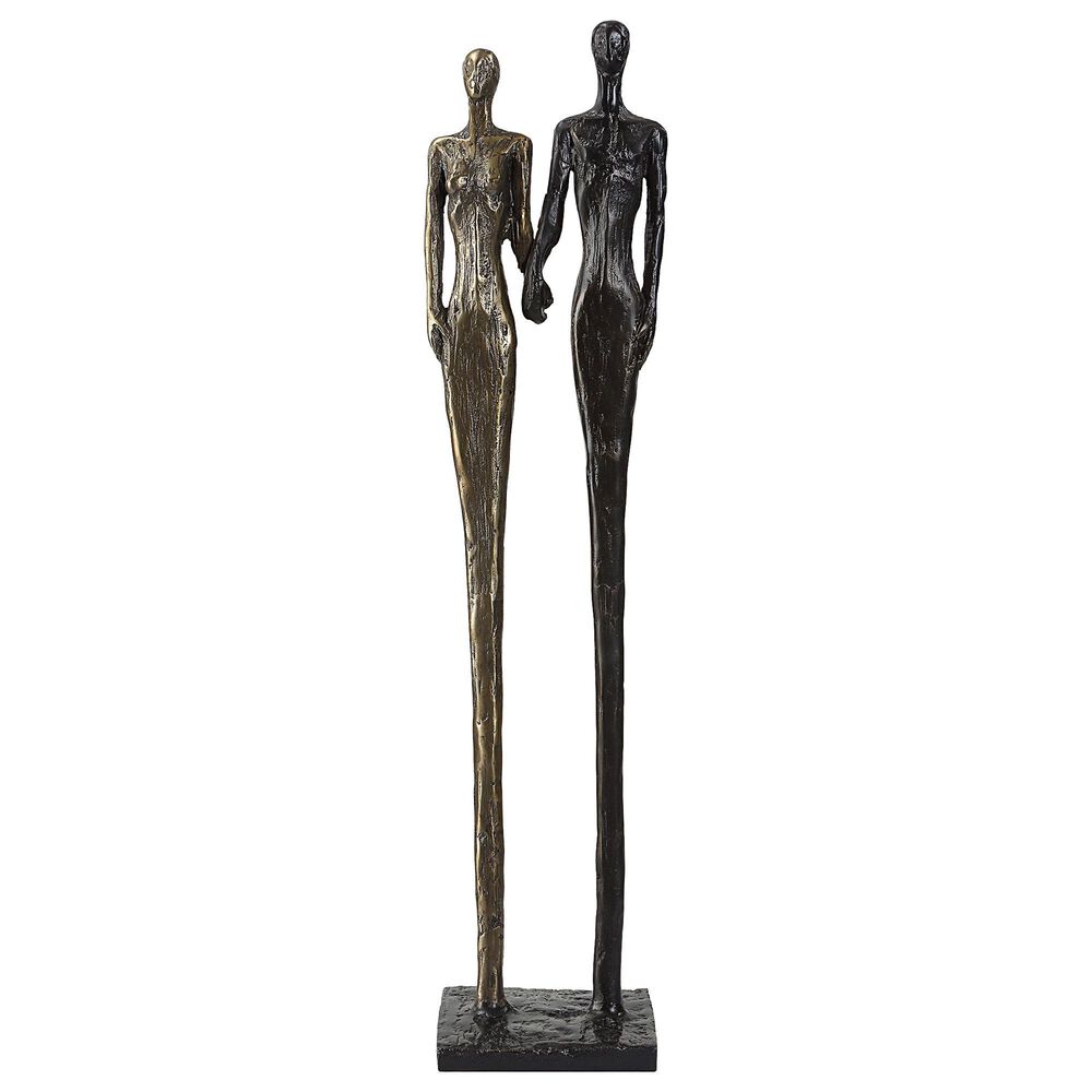 Uttermost Two&#39;s Company Sculpture in Dark Bronze and Antique Brass, , large