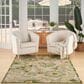 Nourison Aloha ALH17 7"10" x 10"6" Ivory and Green Indoor/Outdoor Area Rug, , large