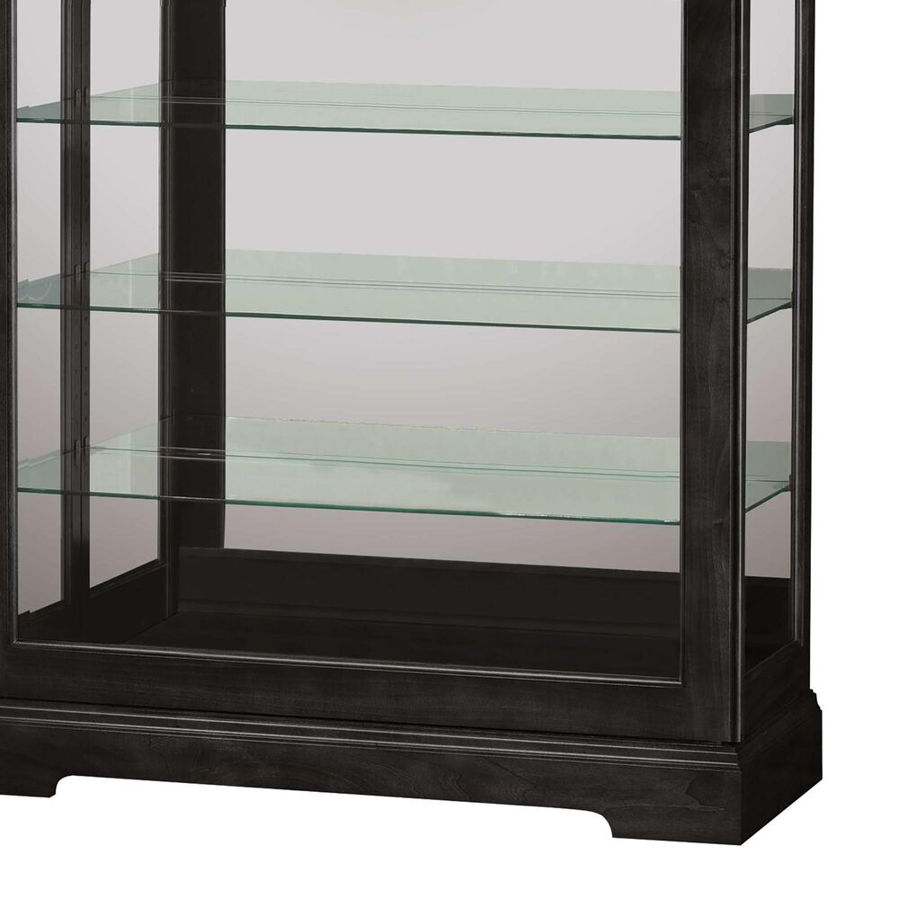 Howard Miller Tyler II Curio Cabinet in Black Satin, , large
