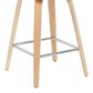 Armen Living Vienna Swivel Counter Height Stool with Gray Upholstery in Patterned Oak, , large