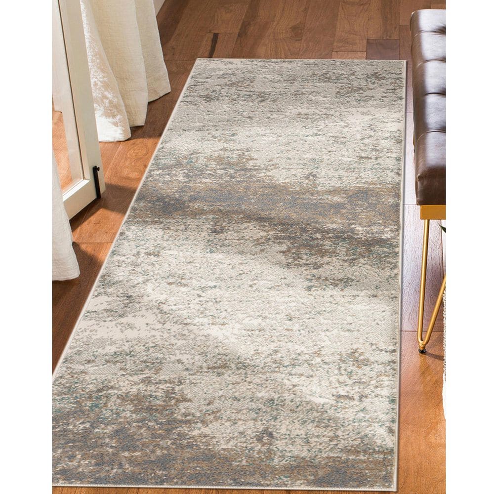 Amer Rugs Alpine 2&#39;7&quot; x 10&#39; Gray Runner, , large