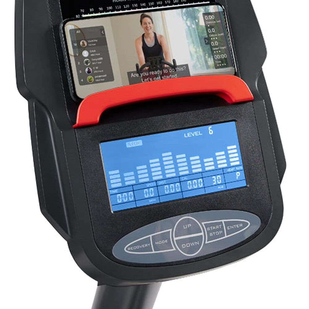 Sunny Health &amp; Fitness Smart Electro-Magnetic Resistance Recumbent Elliptical Cross Trainer in Black, , large