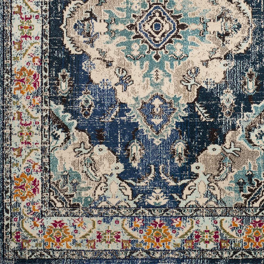 Safavieh Monaco MNC243N-4 4&#39; x 5&#39;7&quot; Navy/Light Blue Area Rug, , large