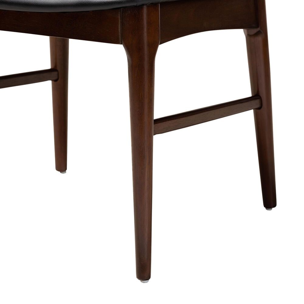 Baxton Studio Eira Side Chair in Dark Walnut (Set of 2), , large