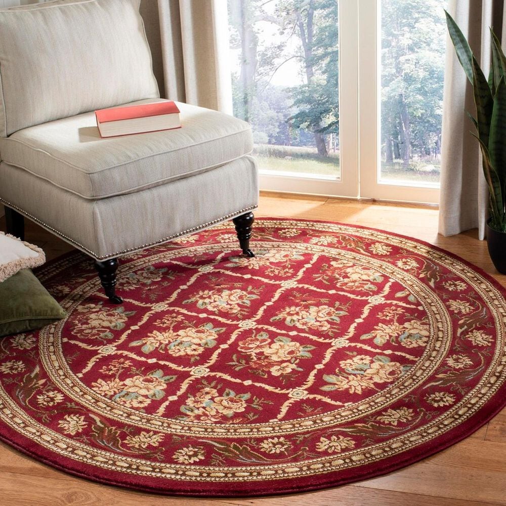 Safavieh Lyndhurst 5&#39;3&quot; Round Red Area Rug, , large