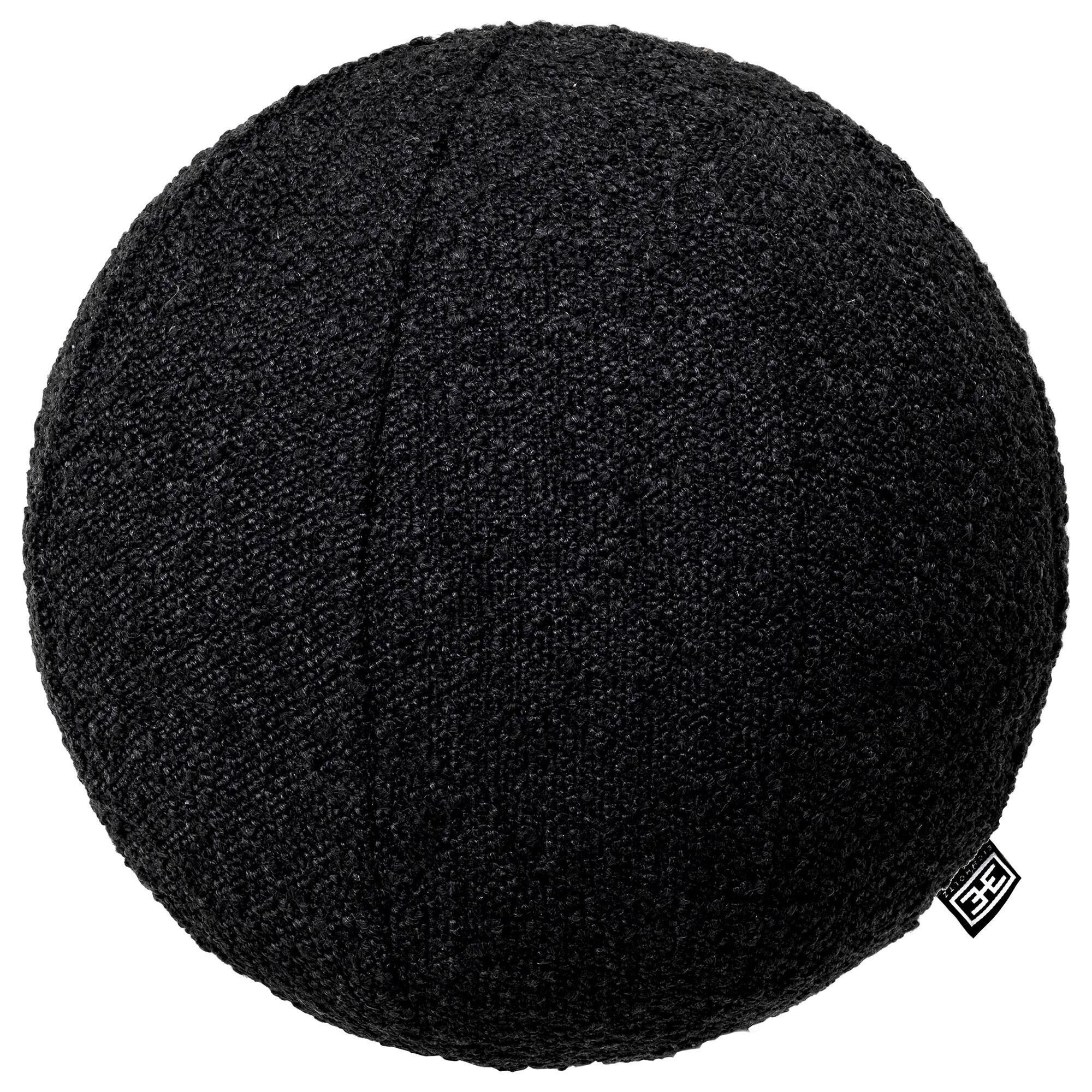 Black round throw pillow discount