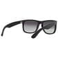 Rayban Glasses Justin Classic Sunglasses with Dark Grey Lenses in Matte Rubber Black, , large