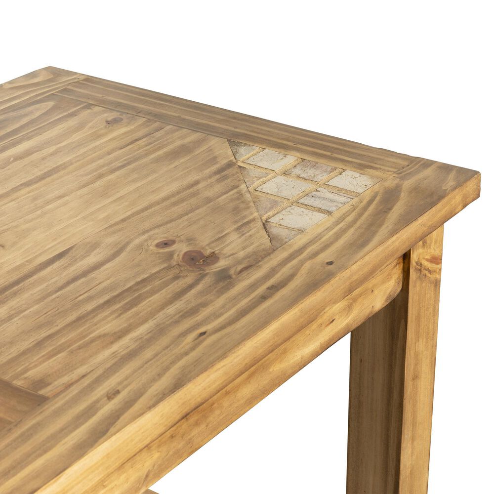 Santa Fe Rustic Rustic Furniture Counter Height Table in Light Wax - Table Only, , large