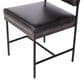 Four Hands Benton Dining Side Chair in Black Top Grain Leather and Burnt Oak, , large