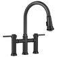 Blanco Empressa Pull-Down Bridge Faucet 1.5 GPM in Matte Black, , large