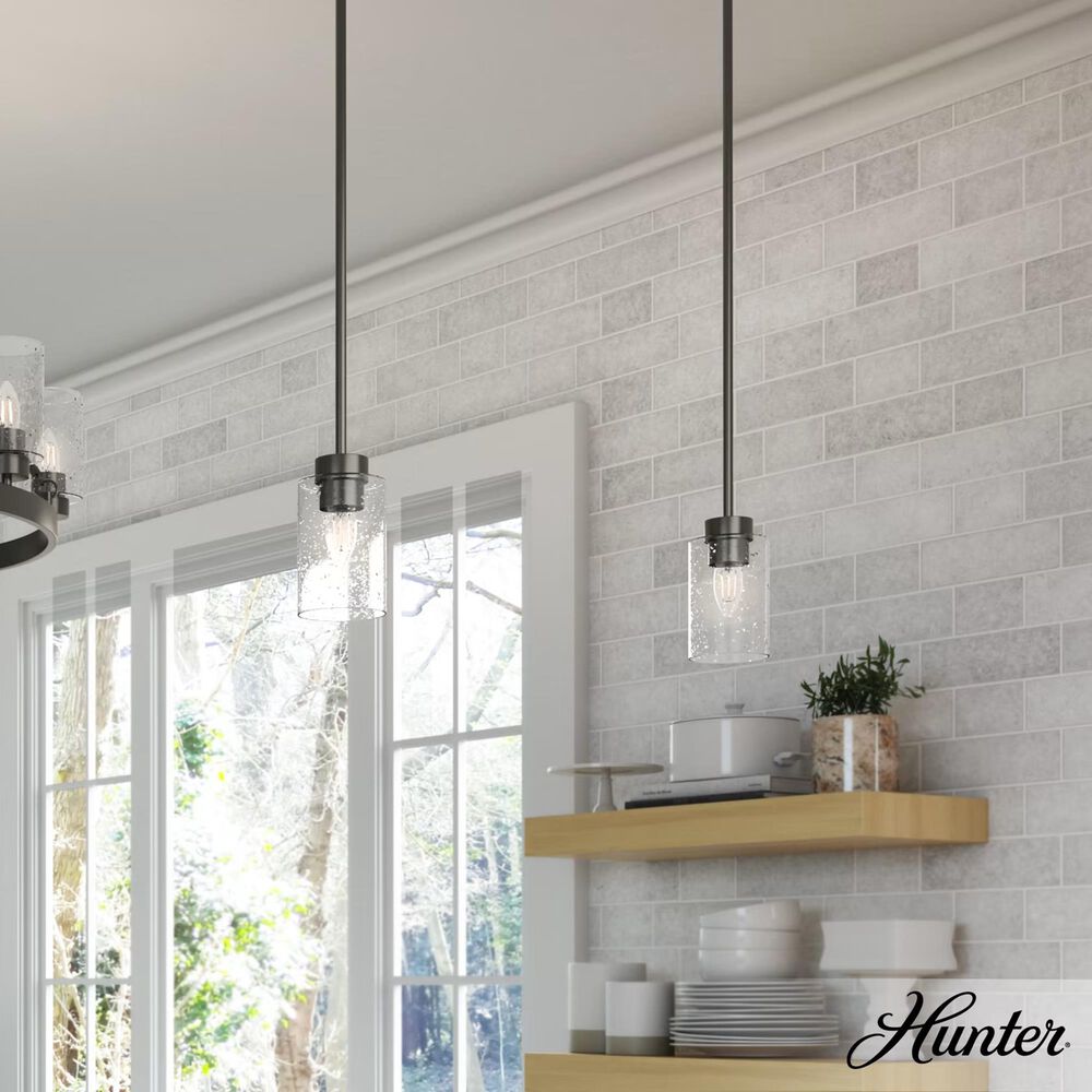 Hunter Hartland 19013 1-Light Mini Pendant in Noble Bronze, , large