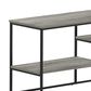 HOMLUX 70" TV Stand with 2 Open Storage Shelves in French Oak Grey, , large