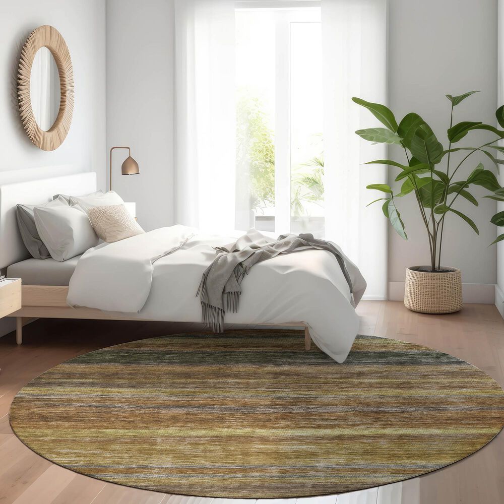 Dalyn Rug Company Kochi KC5 Brown 8&#39; Round Area Rug, , large