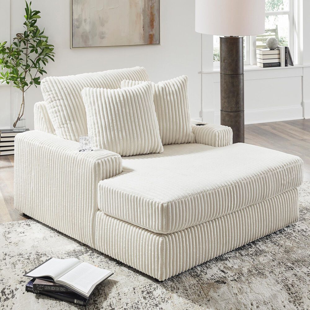 Ashley Lindyn Chaise in Ivory, , large