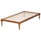 Baxton Studio Iseline Twin Platform Bed Frame in Walnut Brown, , large