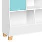 RiverRidge Home Catch-All 5-Cubby Toy Organizer with 2-Aqua Bin in White, , large