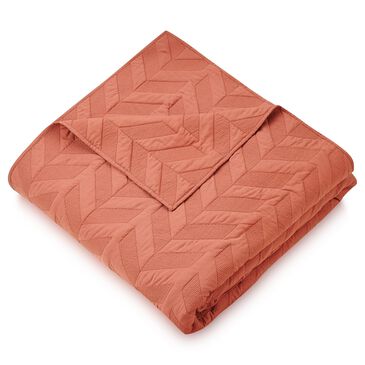 Peking Handicraft Lago Full/Queen Quilt in Coral, , large