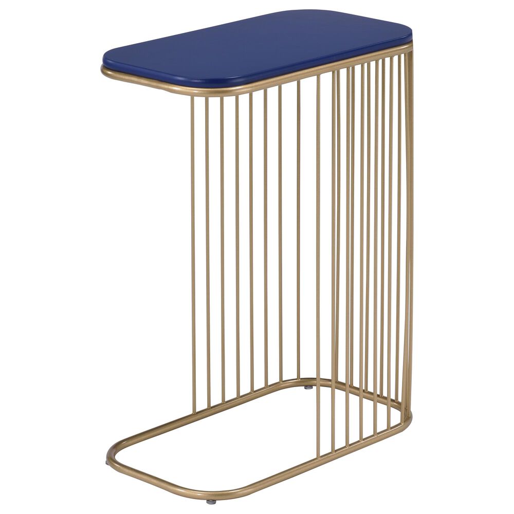 Gunnison Co. Aviena Accent Table in Blue and Gold, , large