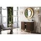 James Martin Vanities Alicante 39.5" Single Bathroom Vanity in Mid Century Acacia and Radiant Gold with 5 cm White Glossy Resin Top and Rectangular Sink, , large